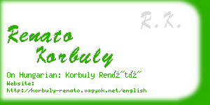 renato korbuly business card